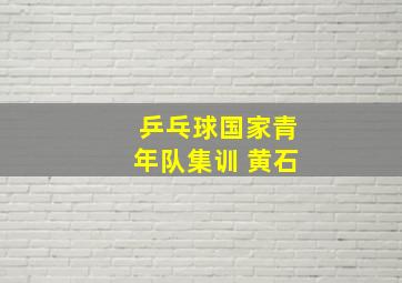 乒乓球国家青年队集训 黄石